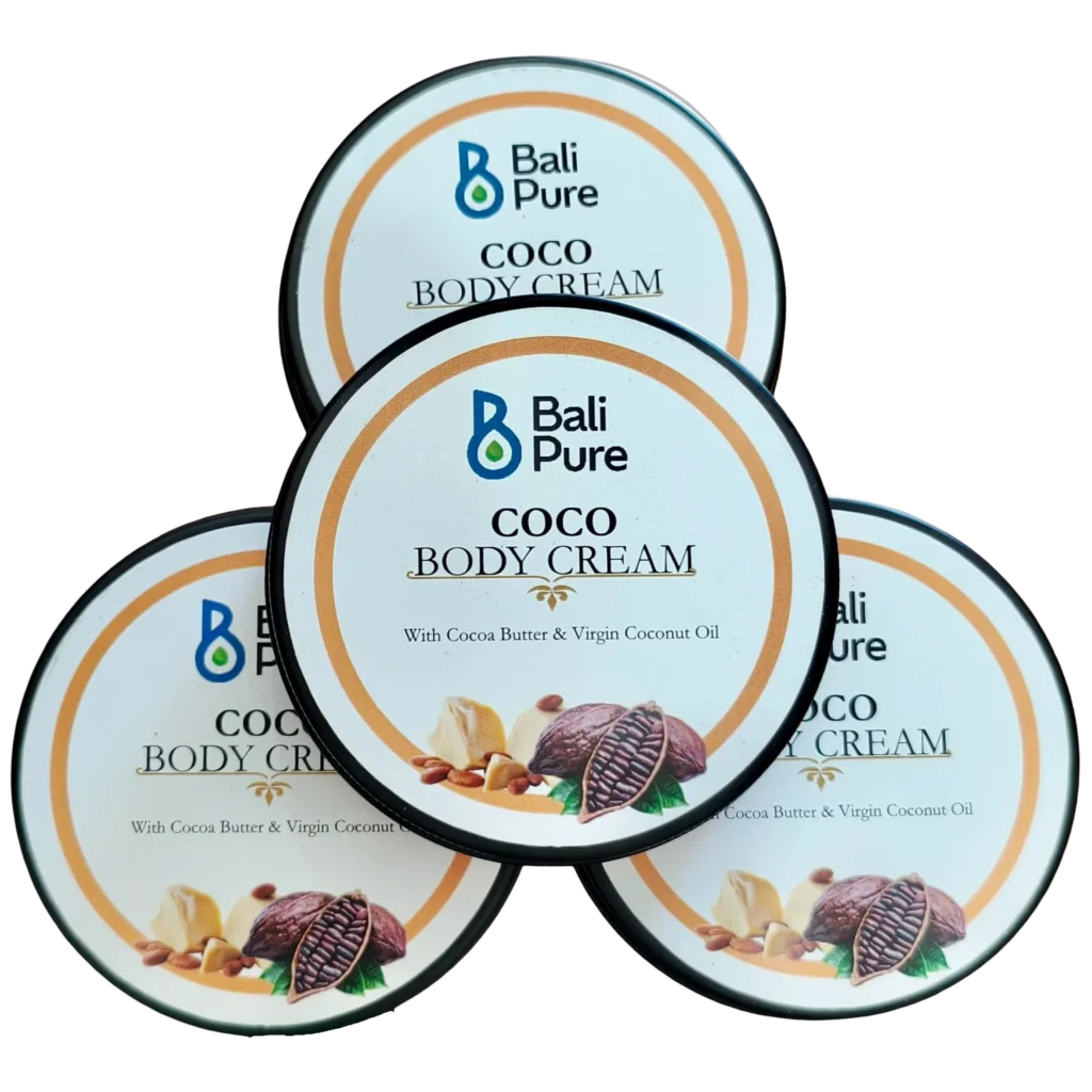 Four doses of Bali Pure Coco Body Cream with Cocoa Butter & Virgin Coconut Oil