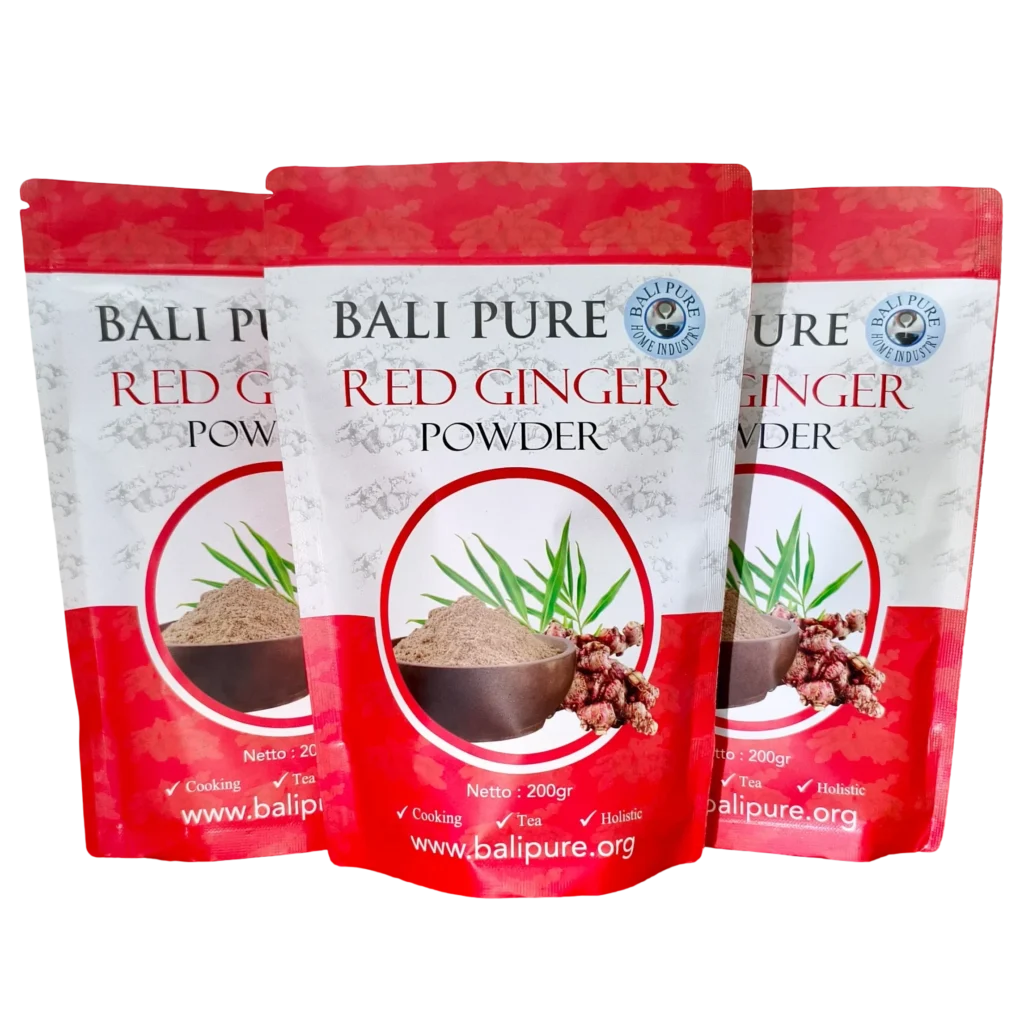 Three 200g packs of Bali Pure Red Ginger Powder