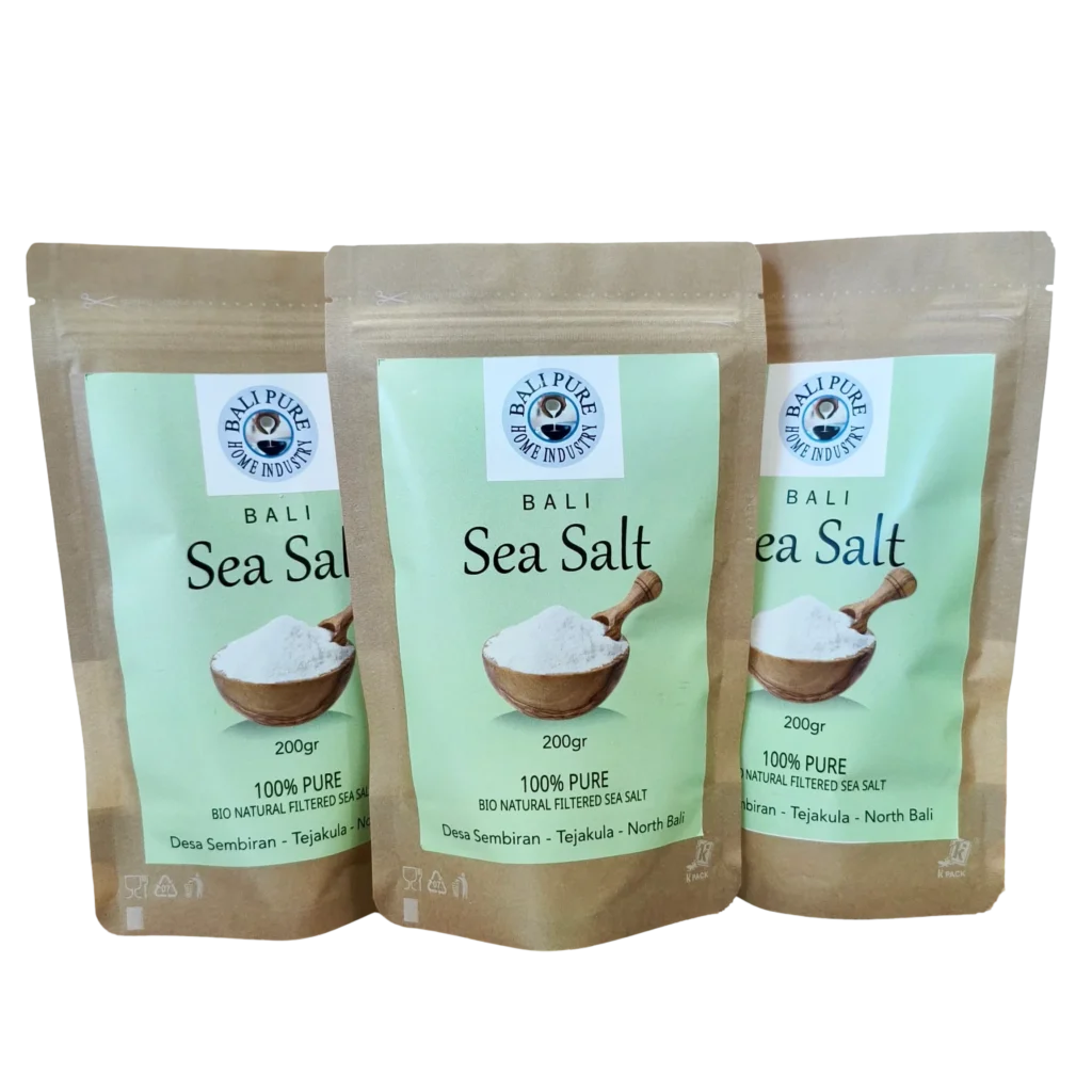 Three 200g packs of Bali Pure Sea Salt