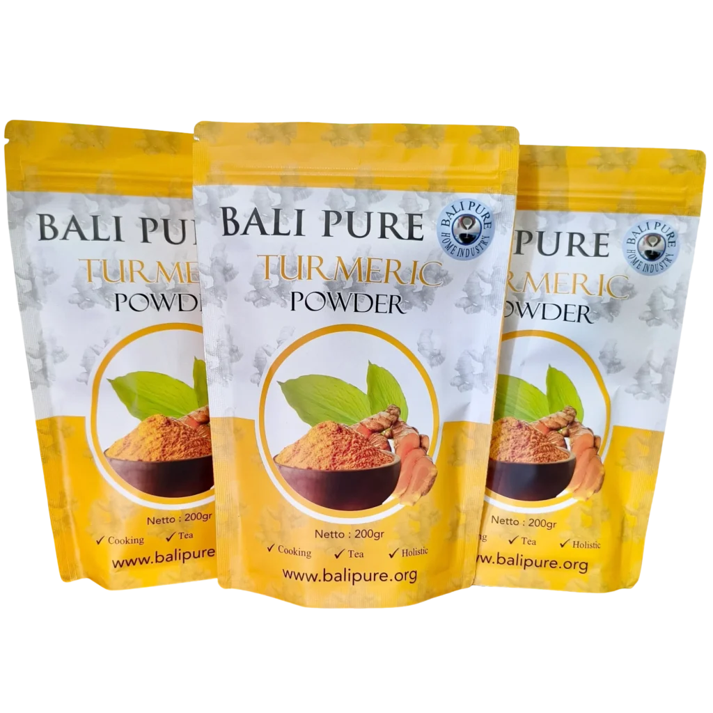 Three 200g packs of Bali Pure Turmeric Powder